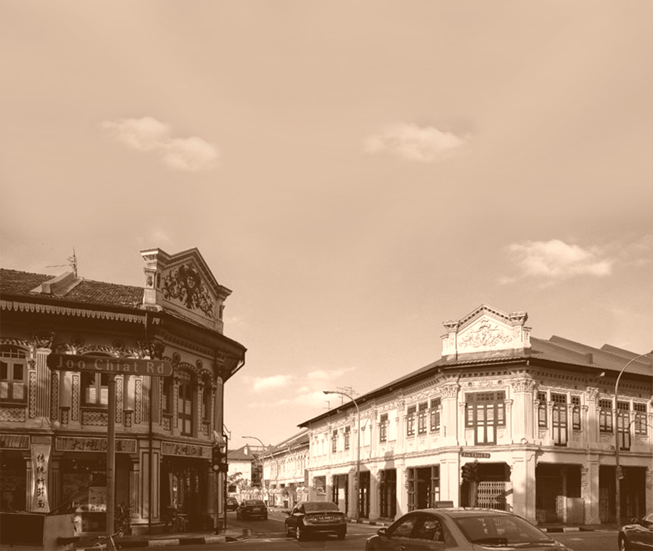 Heritage shophouses along Joo Chiat Road